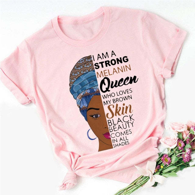 Woman Of Faith Print T-Shirt Team Uniform European And American Fabrics