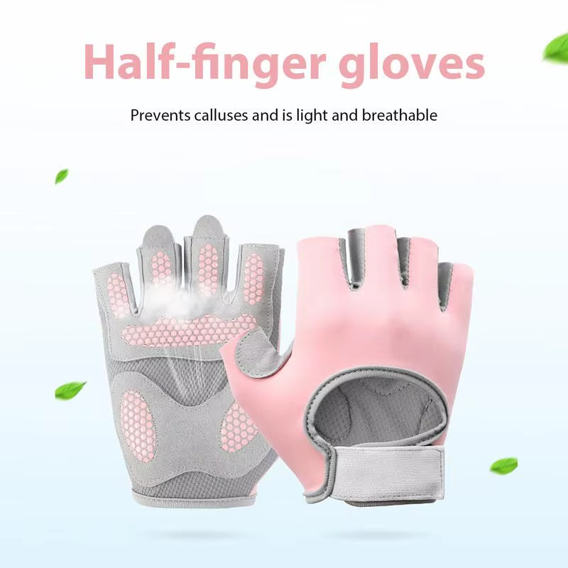 Womens Weight Lifting Gloves Breathable Half Finger Workout Gloves Non-Slip Exercise Gloves for Training Gym Weight Lifting